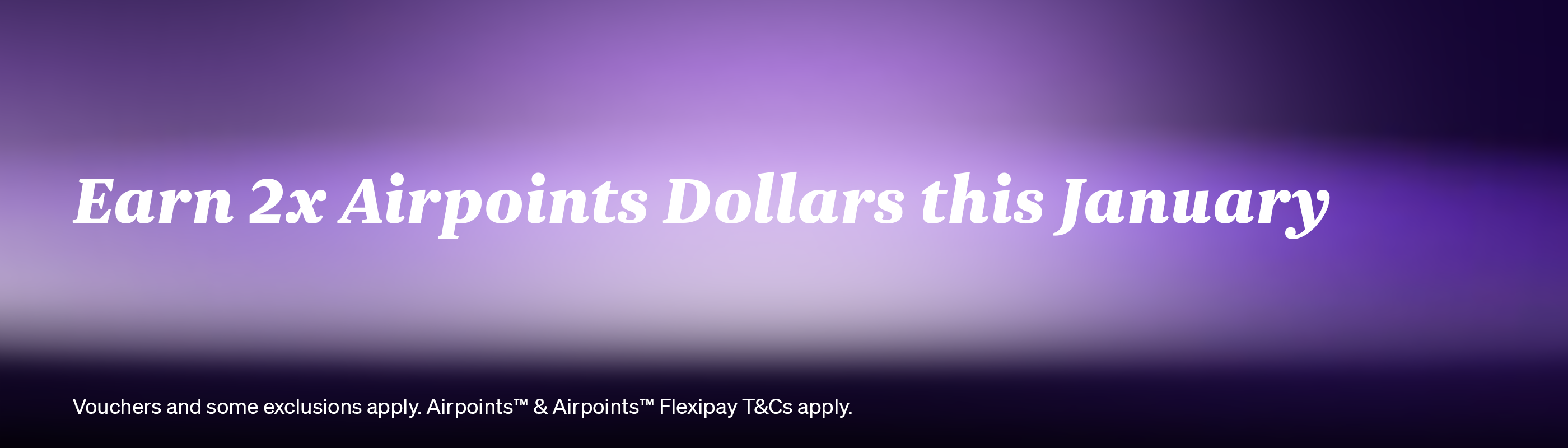 Earn 2x Airpoints Dollars this January